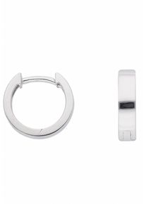 Adelia&acute;s Paar Creolen ADELIA&acute;S "585 Wei&szlig;gold Ohrringe Creolen &Oslash; 11,7 mm", silber, Ohrringe, Damen, Wei&szlig;gold 585, Paar Creolen