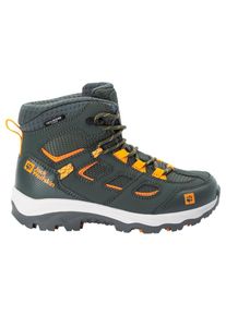 Wanderschuh Jack Wolfskin "VOJO TEXAPORE MID K", Jungen, Gr. UK2-EU34, Normalschaft, gr&uuml;n (slate, gr&uuml;n), Main Material Second Material: 100% Polyamide. Lining Sole, Schuhe Wanderschuh