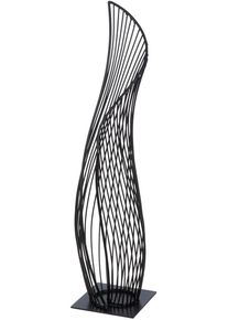 Dekoobjekt CASABLANCA BY GILDE "Dekoobjekt Der Schwung schwarz H. 57 cm", schwarz, B:14cm H:57cm T:13cm, Metall, Dekofiguren, Dekoobjekt