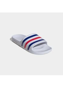 Badesandale adidas Sportswear "AQUA ADILETTE", Gr. 48,5, Synthetik, cloud wei&szlig;, pure ruby, semi lucid blau, Schuhe Badesandale