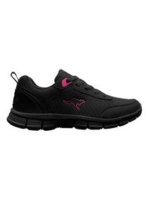 Sneaker Kangaroos "K-RF BETHY", Herren, Gr. 46, jet schwarz, daisy pink, Synthetik, Textil, Schuhe Sneaker, Atmungsaktiv
