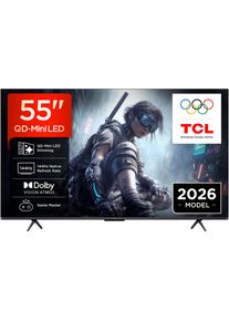 TCL LED-Fernseher "55T8D", Energieeffizienz: F, schwarz, 55 &Prime;, Fernseher, LED-Fernseher