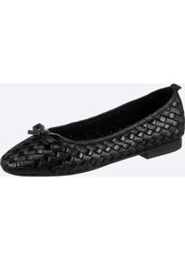 Ballerina Andrea Conti, Damen, Gr. 37, schwarz, Lackleder, Leder, Rindsleder, Schuhe Ballerina