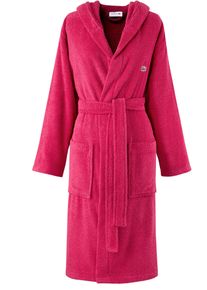 Bademantel Lacoste "LOPEN" Gr. L, pink (bigarreau), L, Baumwolle, Hausm&auml;ntel, Bademantel, mit gesticktem Logo Krokodil, 100& Baumwolle