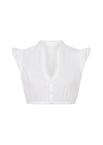 N&uuml;bler Dirndlbluse N&Uuml;BLER "Dirndlbluse kurzarm Gada", Damen, Gr. 42, wei&szlig;, Obermaterial: 100% Nylon NY., Blusen Dirndlbluse