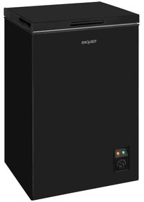 Exquisit Gefriertruhe "GT100-050E", Energieeffizienz: E, silber (schwarz), B/H/T: 54,5cm x 83,5cm x 48cm, Gefriertruhen, 4*-Gefriertruhe mit ergonomischer Griffmulde &ndash; bequem zu &ouml;ffnen, Gefriertruhe