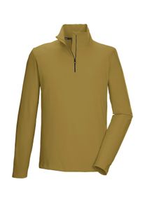 Langarmshirt Killtec "KSW 71 MN FLX SHRT", Herren, Gr. XL, gr&uuml;n (olivgr&uuml;n), Obermaterial: 69% Polyester, 31% Elasthan, ohne Ausschnitt, Shirts Langarmshirt, Funktionsshirt mit Stehkragen, warm, bequem, Zipper mit Kinnschutz
