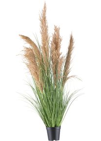Kunstgras Creativ green "Schilfgras", gr&uuml;n, H:110cm, Kunststoff, Kunstpflanzen, Kunstgras, mit t&auml;uschend echten Bl&uuml;ten