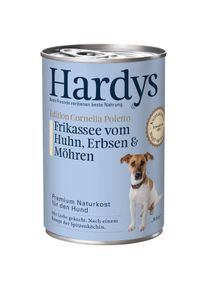 Hardys Ed. Cornelia Poletto H&uuml;hner Frikassee mit Spargel & Pilzen Hunde-Nassfutter getreidefrei 6x400g