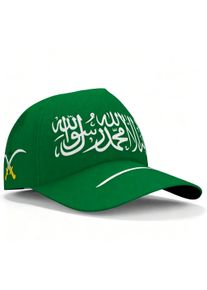 Saudi Arabia Script Sword National Flag Baseball Cap Adjustable Lightweight Snapback Outdoor Casual Football Sports Fan Sun Hat