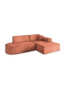 ECKSOFA Ottomane Rechts IREA-L1-v3 - 232x165x77 cm Apricot