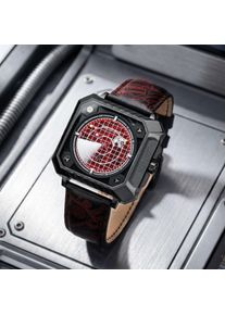 Holzkern; Orologio di legno Bird-of-Prey (marmo/nero), Uomo, Legno naturale
