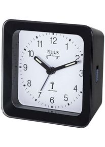 Funkwecker FILIUS zeitdesign, schwarz-wei&szlig; (schwarz, wei&szlig;), Wecker, Funkwecker, Wecker, Schlafzimmer, Leuchtzeiger, Beleuchtung, Weckwiederholung