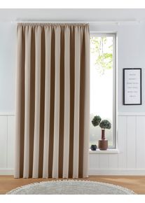 Verdunkelungsvorhang OTTO HOME "Solana" Gr. 7, beige (sand), B:280cm H:225cm, Polyester, Gardinen, Verdunkelungsvorhang, Breite 280 cm, &Uuml;berbreite, einfarbig, Raumteiler