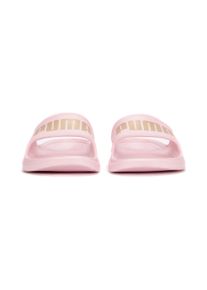 Badesandale Puma "DIVECAT V2 LITE", Gr. 43, rosa (chalk pink, Puma team gold), Synthetik, unifarben, Schuhe Badesandale, schnell trocknendes Obermaterial, leicht profilierte Laufsohle