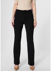 V&eacute;ro Moda Anzughose VERO MODA "VMAMIRA MR FLARED PANT", Damen, Gr. S (36), L&auml;nge 30, schwarz, Web, Obermaterial: 95% Polyester, 5% Elasthan, unifarben, ausgestellt normal, Hosen Anzughose