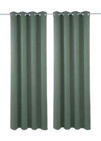 Verdunkelungsvorhang OTTO HOME "Solana" Gr. 4, gr&uuml;n, B:140cm H:245cm, Polyester, Gardinen, Verdunkelungsvorhang, 2-er Set, Breite 140 cm, einfarbig