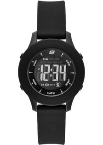 Chronograph Skechers "ROSENCRANS", schwarz, Armbanduhren, Damen, Chronograph, Quarzuhr, Armbanduhr, Damenuhr, Silikonarmband, digital, Stoppfunktion