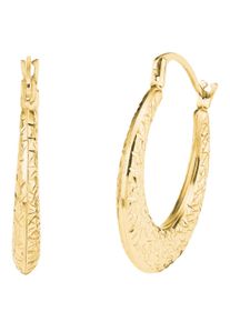 Paar Creolen Amor "2027704", gold (gelbgoldfarben), Ohrringe, Damen, Gelbgold 375, Paar Creolen