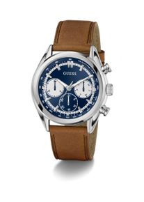 Multifunktionsuhr Guess "DAWSON", braun (cognacfarben), Armbanduhren, Herren, Multifunktionsuhr, Quarzuhr, Armbanduhr, Herrenuhr, Lederarmband