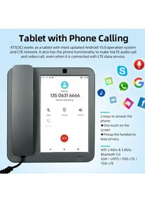 4G Android 10 vivid 8 inch IPS touch screen Fixed Wireless Cordless Desktop Phone with VoLTE, WIFI,BT HOTSPOT for home eldly