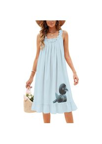 Cute Handsome And Smart Crow Bird Women's Streetwear Party Dress Trendy Print Club Clothing For Female Crow Bird Black Smart