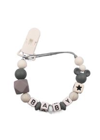 Baby Personalized Name Silicone Pacifier Clip Newborn Dummy Safe Teething Chain Teether Pacifier Holder Chain Accessories