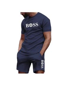 new Men's two-piece sportswear short sleeved T-shirt and pants set running and fitness sportswear 2026 summer big discount