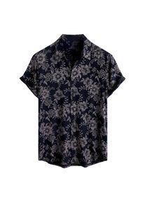 Summer Japanese Retro Shirt Beach Vacation Loose Casual Men's Top