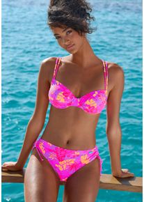B&uuml;gel-Bikini-Top Venice Beach "Kaitlyn", Damen, Gr. 36, Cup B, pink (flieder, pink), Recycling-Polyamid, bedruckt, Bikini-Oberteile B&uuml;gel-Bikini-Top, mit floralem Allover-Print