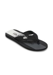 Sandale Quiksilver "Molokai Layback", Herren, Gr. 9(42), schwarz-wei&szlig; (schwarz), Obermaterial: 100% Baumwolltextil, Futter: 100% Polyestertextil, Laufsohle: 100% Schwammgummi., Schuhe Sandale