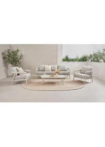 Gartenlounge-Set HOMSY BY ANA JOHNSON "Hilo", beige, Aluminium, Sitzm&ouml;bel-Sets, Gartenlounge-Set, inkl. 2 Sessel, 1 Sofa, 1 Tisch, Sitz- und R&uuml;ckenkissen, 2 Dekokissen