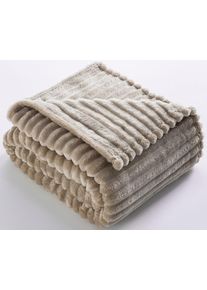 Wohndecke OTTO HOME "Millara", taupe, B:150cm L:200cm, Polyester, Wohndecken, Wohndecke, Kuscheldecke in Cord-Optik, 150x200 cm, Wohndecke, Sofadecke