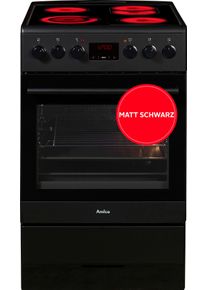 Amica Elektro-Standherd "SHC 11503 SM", Energieeffizienz: A, schwarz (schwarz, matt), Herdsets, Komfortables Kochen und Backen mit bequemer Handhabung, Elektro-Standherd