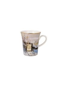 Tasse Goebel "Claude Monet - Die Elster", bunt, B:10cm H:11cm, Fine China-Porzellan, Trinkgef&auml;&szlig;e, Tasse, F&uuml;llmenge 0,4l