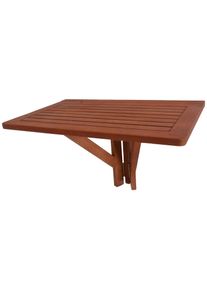 Balkonh&auml;ngetisch Garden Pleasure "STANFORD", braun (braun, holzoptik), B:60cm H:37cm T:40cm, Tische, Balkonh&auml;ngetisch, Eukalyptusholz, klappbar, 60x40 cm, braun