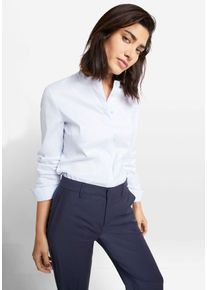 Hemdbluse Cinque "CIPAPER", Damen, Gr. 36, blau (hellblau), Web, Obermaterial: 73% Baumwolle, 24% Polyamid, 3% Elasthan, unifarben, klassisch normal, Rundhals, eingesetzt gerader Abschluss, Blusen Hemdbluse, Mit Markenlabelpl&auml;ttchen am Saum