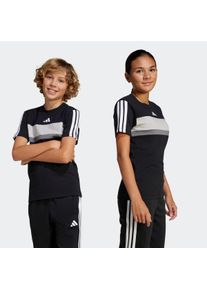 T-Shirt adidas Sportswear "J 3S TIB T", Jungen, Gr. 152, schwarz-wei&szlig; (schwarz, wei&szlig;), Obermaterial: 100% Baumwolle, Rundhals, Shirts T-Shirt