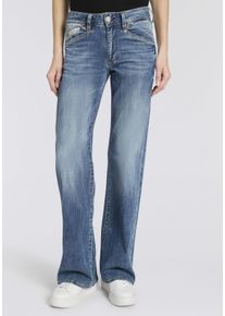 Bootcut-Jeans Herrlicher "Prime New Denim Light", Damen, Gr. 33, L&auml;nge 32, blau (ocean fade), Denim/Jeans, Obermaterial: 98% Baumwolle, 2% Elasthan, weit kn&ouml;chellang, Jeans Bootcut-Jeans, mit Stretch, Topseller