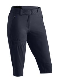 Outdoorhose Maier Sports "Lulaka Capri Loop", Damen, Gr. 50, Normalgr&ouml;&szlig;en, blau (dunkelblau), 100% Polyester, Hosen Outdoorhose, Damen Wanderhose, elastische Funktionshose mit 3 Taschen, Regular Fit