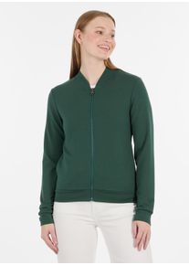 Sweatjacke Ragwear "KENIANE", Damen, Gr. S, gr&uuml;n (pine gr&uuml;n), Sweatware, Obermaterial: 67% Polyester, 28% Viskose, 5% Elasthan, unifarben, figurumspielend h&uuml;ftlang, Rundhals, B&uuml;ndchen, Sweatjacken Sweatjacke, mit Rei&szlig;verschluss, aus Sweatware, figurumspielende Passform, Langarm