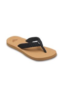 Sandale Roxy "Porto", Damen, Gr. 8,5(39), schwarz, Obermaterial: 90% Baumwolle/10% Polyester, Futter: N/A, Laufsohle: 100% TPR.., Schuhe Sandale