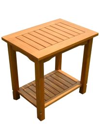 Gartentisch Garden Pleasure "SANTA CRUZ", braun (braun, holzoptik), B:35cm H:50cm T:50cm, Tische, Gartentisch
