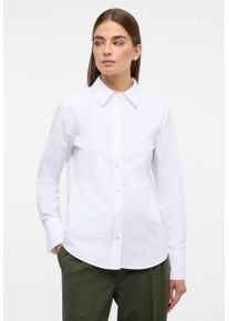 Hemdbluse Eterna "REGULAR FIT", Damen, Gr. 34, wei&szlig;, 70% Baumwolle, 30% Lyocell, Blusen Hemdbluse, EASY IRON (b&uuml;gelleicht)