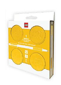 Euromic LEGO&reg; Locking Notebook w/Gel Pen (box) 192p YELLOW