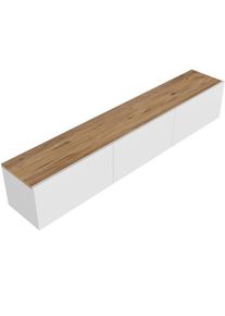 Mid.you Lowboard, Wei&szlig;, Kieferfarben, Holzwerkstoff, 150x30x32 cm, h&auml;ngend, Wohnzimmer, TV M&ouml;bel, Lowboards, Lowboards h&auml;ngend