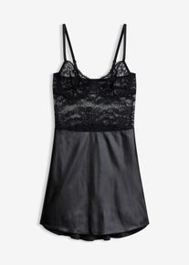 Abito con effetto bagnato, Nero, Taglia 85B, bonprix