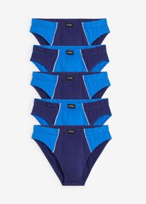 Slip con cotone (pacco da 5), Blu, Taglia 8 (XXL), bonprix