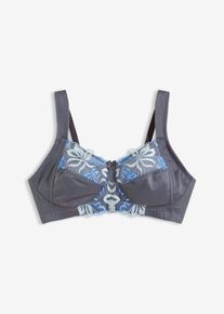 Reggiseno contenitivo senza ferretto con spalline imbottite, Grigio, Taglia 100C, bonprix