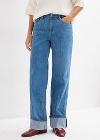 Jeans straight full length vita media, Blu, Taglia 42, bonprix